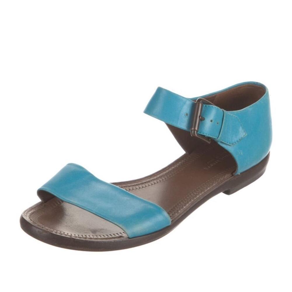 Blue leather sandals leathersandals description